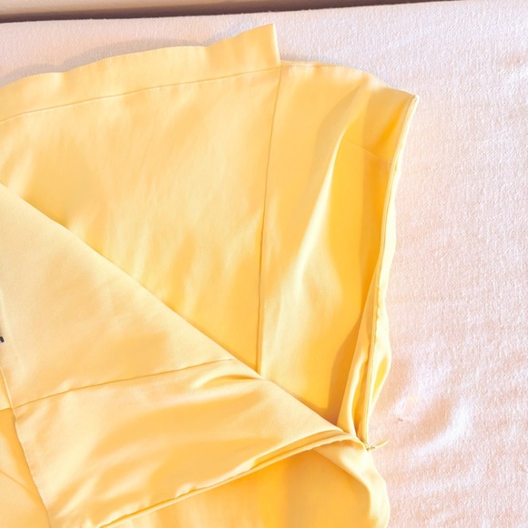 Zara Womens Yellow Asymmetric Strapless Ruched Corset Top Side Zip Size S 306/S - Picture 3 of 7